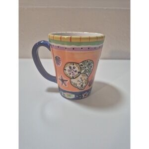 AGIFTCORP HAND PAINTED COFFEE CUP MUG SANDOLLAR THEME